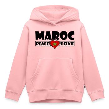 Marokko - Kinder Premium Organic Hoodie - Rosa - Vorne - AI Model Kid Female (0cm)