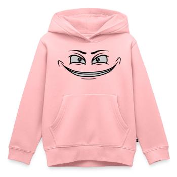 Crazy Evil Eye - Sweat Premium à capuche enfant bio - rose - Devant - AI Model Kid Female (0cm)