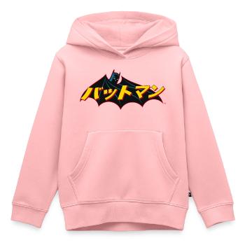 Logo Batman japonais Tee-shirt Homme - Sweat Premium à capuche enfant bio - rose - Devant - AI Model Kid Female (0cm)