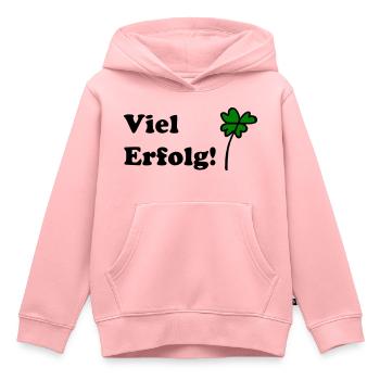 Viel Erfolg - Kinder Premium Organic Hoodie - Rosa - Vorne - AI Model Kid Female (0cm)