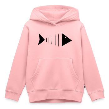 Fischgräte Fisch Angler Fischer - Kinder Premium Organic Hoodie - Rosa - Vorne - AI Model Kid Female (0cm)