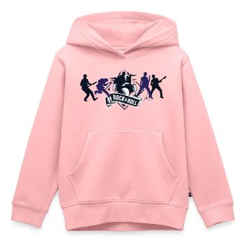 rock n roll - Kinder Premium Organic Hoodie - Rosa - Vorne - AI Model Kid Female (0cm)