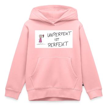 Unperfekt ist Perfekt - Kinder Premium Organic Hoodie - Rosa - Vorne - AI Model Kid Female (0cm)