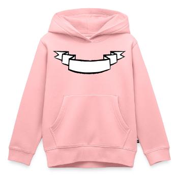 bannière pliée - Sweat Premium à capuche enfant bio - rose - Devant - AI Model Kid Female (0cm)