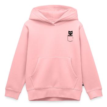 Meine Katze in der Tasche - Brusttasche - Kinder Premium Organic Hoodie - Rosa - Vorne - AI Model Kid Female (0cm)