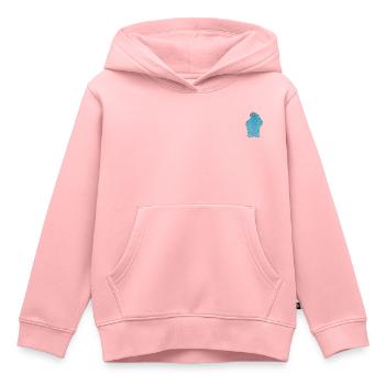 5 Rue Sésame Macaron Grignote petit - Sweat Premium à capuche enfant bio - rose - Devant - AI Model Kid Female (0cm)