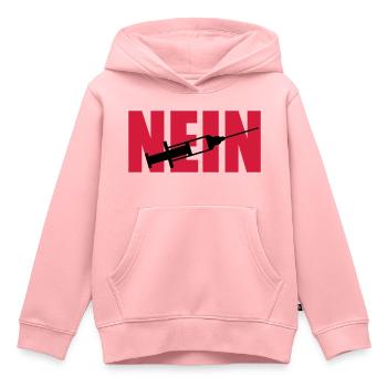 Pas de seringue - Sweat Premium à capuche enfant bio - rose - Devant - AI Model Kid Female (0cm)