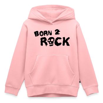 born_2_rock_1c - Kinder Premium Organic Hoodie - Rosa - Vorne - AI Model Kid Female (0cm)