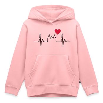 Lübeck - Kinder Premium Organic Hoodie - Rosa - Vorne - AI Model Kid Female (0cm)