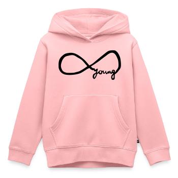 infinity_young - Sweat Premium à capuche enfant bio - rose - Devant - AI Model Kid Female (0cm)