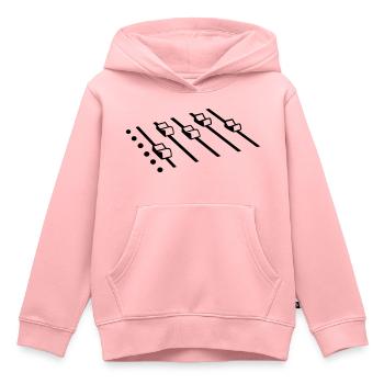 DJ - Kinder Premium Organic Hoodie - Rosa - Vorne - AI Model Kid Female (0cm)