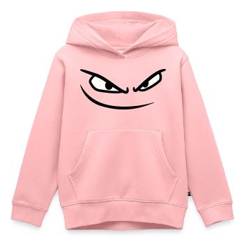mund gesicht boese augen gefaehrlich gemein comic - Kinder Premium Organic Hoodie - Rosa - Vorne - AI Model Kid Female (0cm)