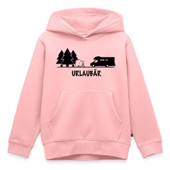 Urlaubär 1C - Kinder Premium Organic Hoodie - Rosa - Vorne - AI Model Kid Female (0cm)