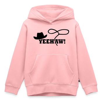 Cowboy - Kinder Premium Organic Hoodie - Rosa - Vorne - AI Model Kid Female (0cm)