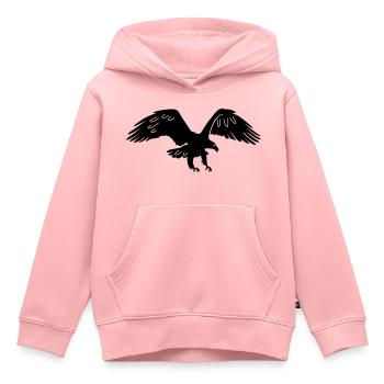 aigle - Sweat Premium à capuche enfant bio - rose - Devant - AI Model Kid Female (0cm)