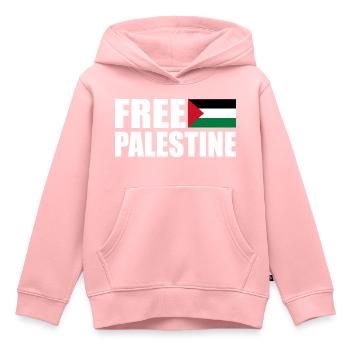Free palestine - Kinder Premium Organic Hoodie - Rosa - Vorne - AI Model Kid Female (0cm)
