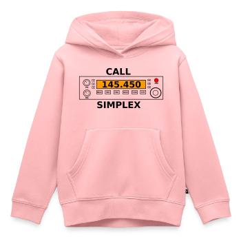 Radio call 145.450 Mhz ham radio - Kids Premium Organic Hoodie - rose - Front - AI Model Kid Female (0cm)