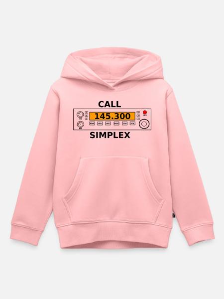 Llamada de radio 145.300 Mhz radioaficionado - Sudadera Premium con capucha infantil orgánica - rosa