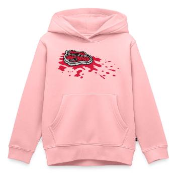 Blood pool steak juicy grill master - Sweat Premium à capuche enfant bio - rose - Devant - AI Model Kid Female (0cm)