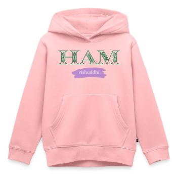SCHINKEN - Kinder Premium Organic Hoodie - Rosa - Vorne - AI Model Kid Female (0cm)