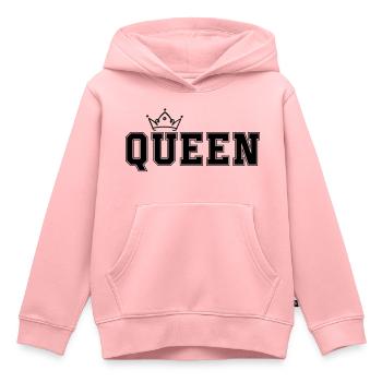 queen - Kids Premium Organic Hoodie - rose - Front - AI Model Kid Female (0cm)