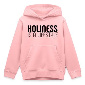 Heiligkeit ist ein Lebensstil - Christian Zitat - Kinder Premium Organic Hoodie - Rosa - Vorne - AI Model Kid Female (0cm)