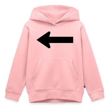 pfeil - Kinder Premium Organic Hoodie - Rosa - Vorne - AI Model Kid Female (0cm)