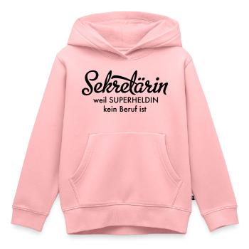 Sekretärin - Kinder Premium Organic Hoodie - Rosa - Vorne - AI Model Kid Female (0cm)