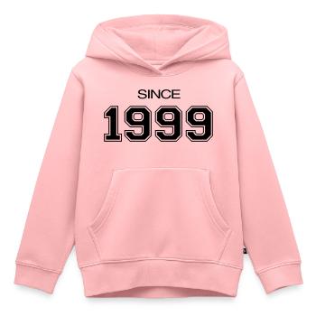 cadeau d'anniversaire 1999 - Sweat Premium à capuche enfant bio - rose - Devant - AI Model Kid Female (0cm)