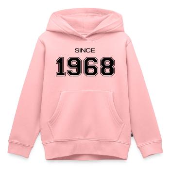 cadeau d'anniversaire 1968 - Sweat Premium à capuche enfant bio - rose - Devant - AI Model Kid Female (0cm)