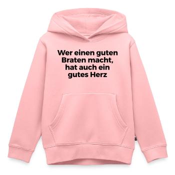 Braten - Kinder Premium Organic Hoodie - Rosa - Vorne - AI Model Kid Female (0cm)
