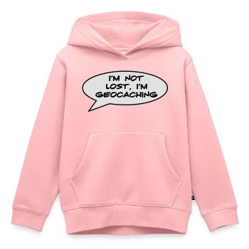 Geocaching - Sweat Premium à capuche enfant bio - rose - Devant - AI Model Kid Female (0cm)
