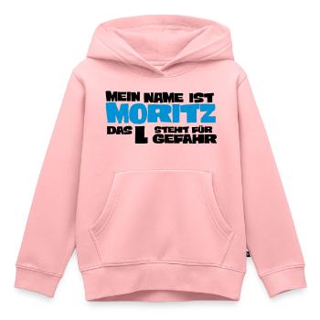 Moritz - Sweat Premium à capuche enfant bio - rose - Devant - AI Model Kid Female (0cm)
