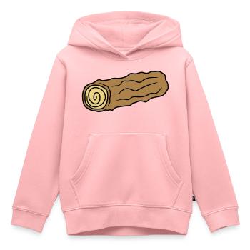 bois de chauffage bois huette holzscheit aboiement holzf - Sweat Premium à capuche enfant bio - rose - Devant - AI Model Kid Female (0cm)