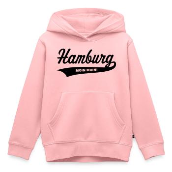 Hambourg - Moin Moin! - Sweat Premium à capuche enfant bio - rose - Devant - AI Model Kid Female (0cm)