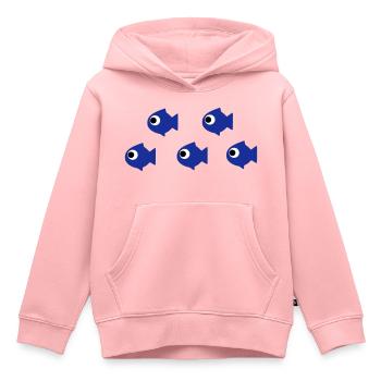 fishes - Sweat Premium à capuche enfant bio - rose - Devant - AI Model Kid Female (0cm)