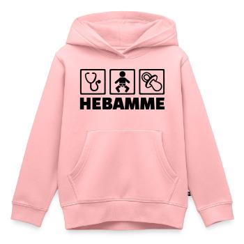 Hebamme - Kinder Premium Organic Hoodie - Rosa - Vorne - AI Model Kid Female (0cm)