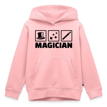 Zauberer - Kinder Premium Organic Hoodie - Rosa - Vorne - AI Model Kid Female (0cm)