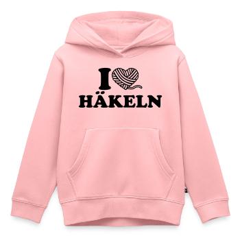 Häkeln - Kinder Premium Organic Hoodie - Rosa - Vorne - AI Model Kid Female (0cm)
