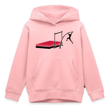 Stabhochsprung - Kinder Premium Organic Hoodie - Rosa - Vorne - AI Model Kid Female (0cm)