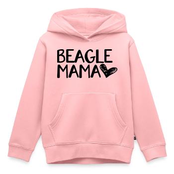 Beagle Mama - Kids Premium Organic Hoodie - rose - Front - AI Model Kid Female (0cm)