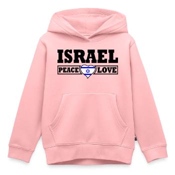Israel - Sweat Premium à capuche enfant bio - rose - Devant - AI Model Kid Female (0cm)