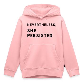 Nevertheless, she persisted - Kinder Premium Organic Hoodie - Rosa - Vorne - AI Model Kid Female (0cm)