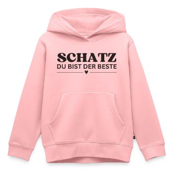 Schatz du bist der Beste - Kinder Premium Organic Hoodie - Rosa - Vorne - AI Model Kid Female (0cm)