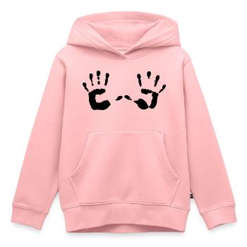 Hände - Hand - Kinder Premium Organic Hoodie - Rosa - Vorne - AI Model Kid Female (0cm)