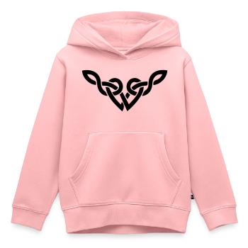 Celtic - - Sweat Premium à capuche enfant bio - rose - Devant - AI Model Kid Female (0cm)