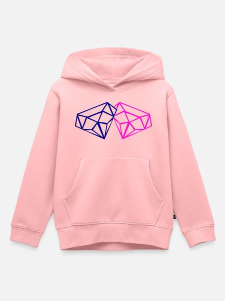 diamonds - Sweat Premium à capuche enfant bio - rose