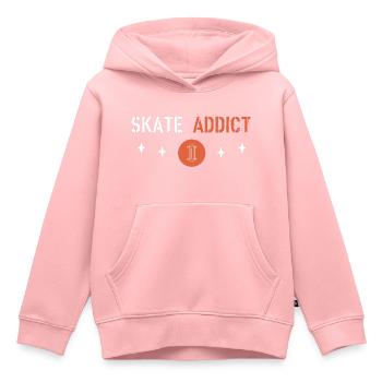 Skate-Süchtiger - Kinder Premium Organic Hoodie - Rosa - Vorne - AI Model Kid Female (0cm)