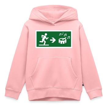exit to the drum sound - Kids Premium Organic Hoodie - rose - Front - AI Model Kid Female (0cm)