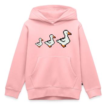 pixel enten - Kinder Premium Organic Hoodie - Rosa - Vorne - AI Model Kid Female (0cm)
